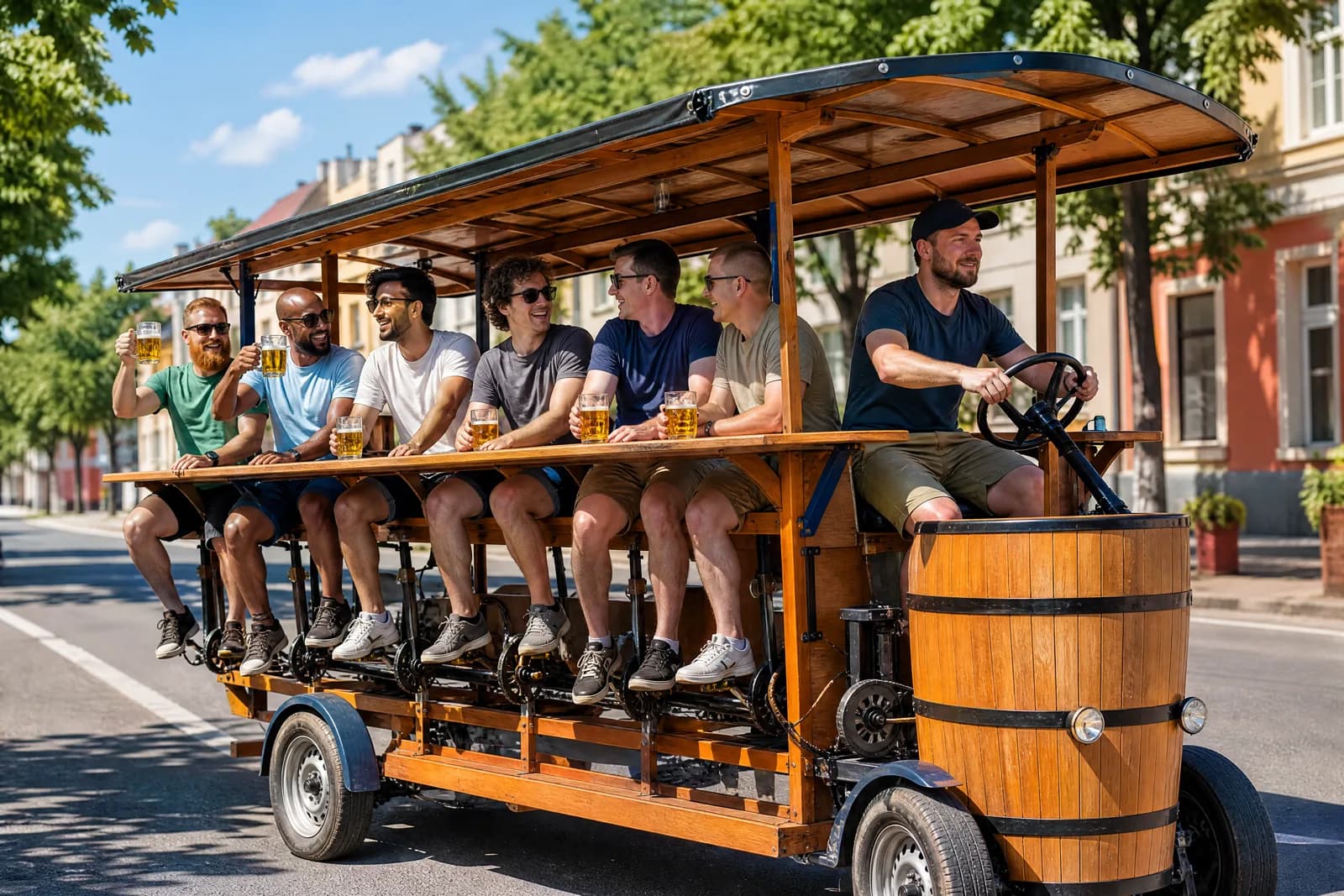 Beer bike & pedal bus in Dublin