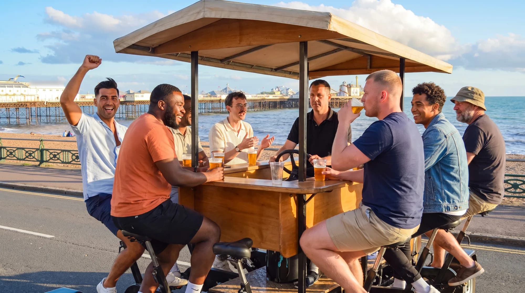 Beer bike & pedal bus in Brighton